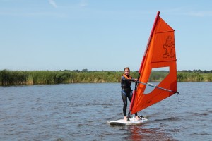 Windsurfers do it standing UP